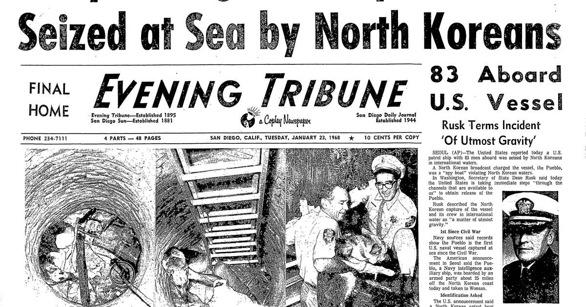 From the Archives: Jan. 23, 1968: USS Pueblo seized by North Korea