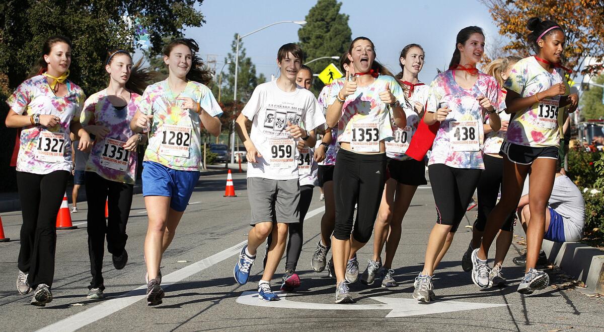 A longtime La Cañada tradition, the Thanksgiving Day 5K Run/Walk gives a brisk start to the holiday. It begins and ends at Memorial Park.