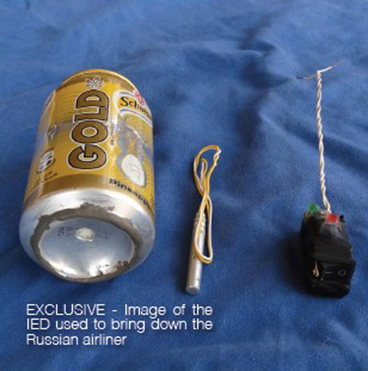An undated picture, taken from the November 2015 issue of the Islamic State online English-language magazine Dabiq, shows what the magazine said was the material used to make the explosive that brought down a Russian airliner.