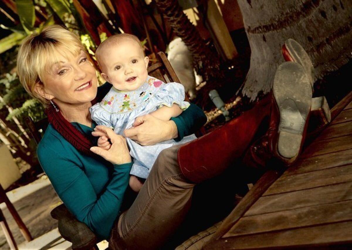 Cathy Rigby with her youngest grandchild, Delilah, 11 months.