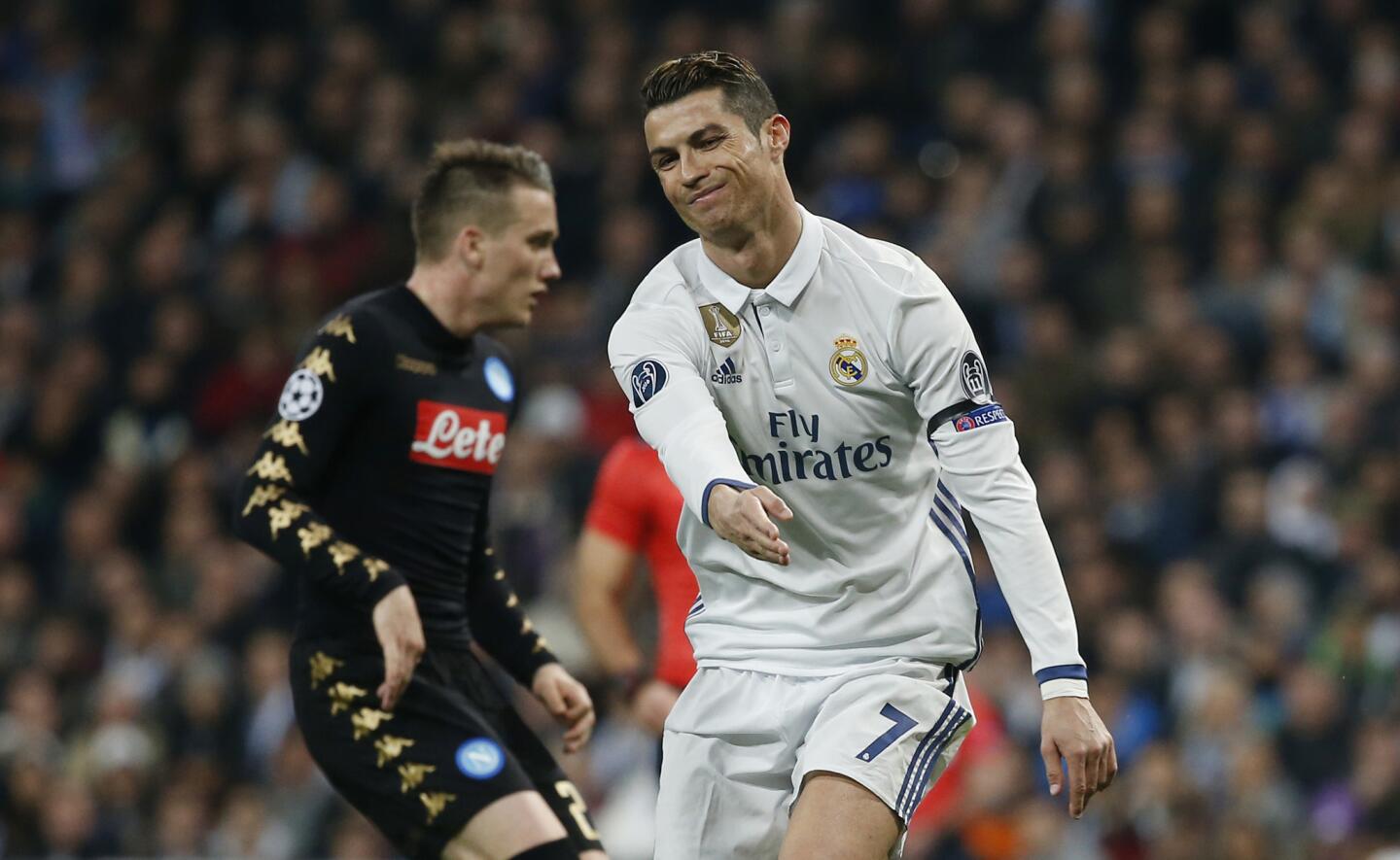 Football Soccer - Real Madrid v Napoli - UEFA Champions League Round of 16 First Leg - Estadio Santiago Bernabeu, Madrid, Spain - 15/2/17 Real Madrid's Cristiano Ronaldo Reuters / Susana Vera Livepic ** Usable by SD ONLY **