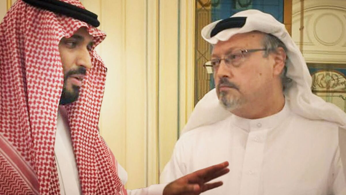 Saudi Crown Prince Mohammed bin Salman and journalist Jamal Khashoggi.