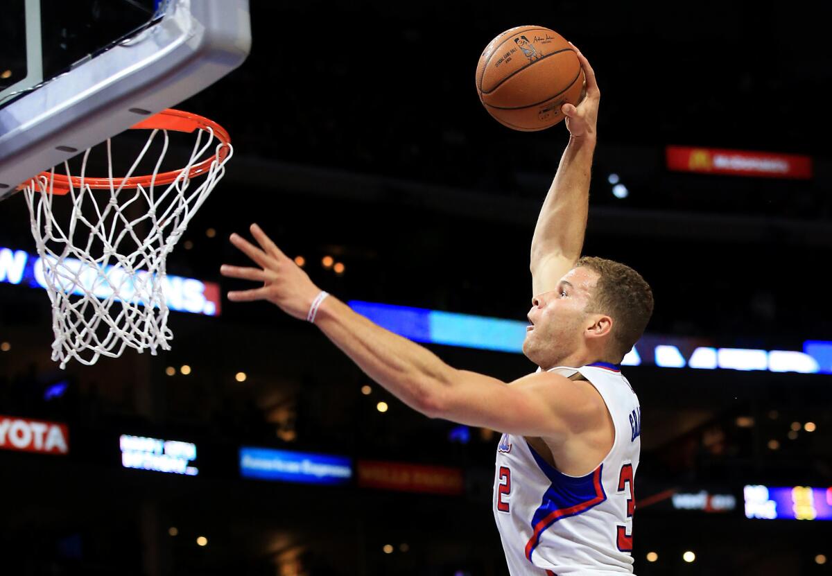 Clippers forward Blake Griffin was voted in as a starter for the fourth consecutive year, and it is his fifth time on the All-Star team during his five-year career.