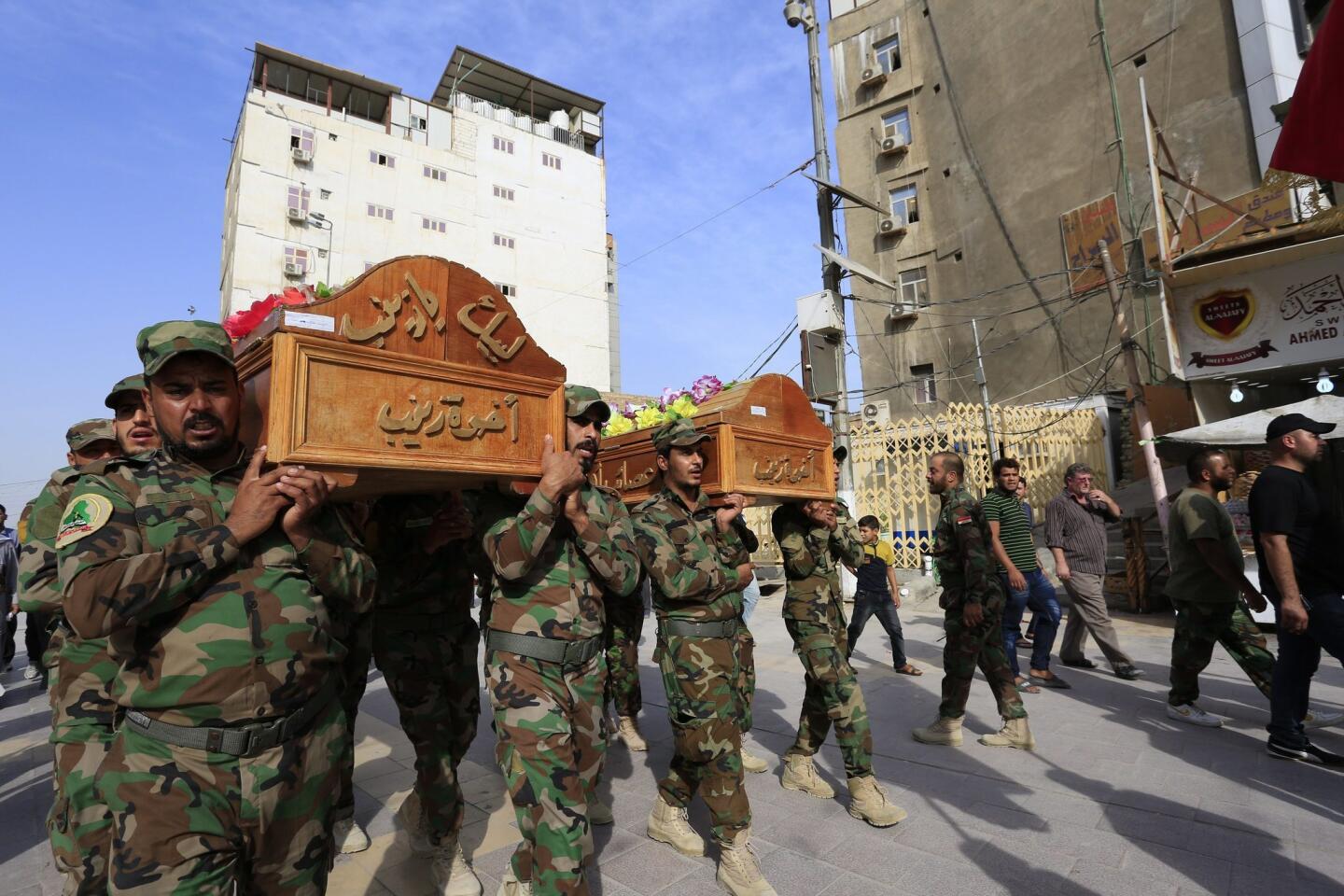 Funeral of soldiers killed in Mosul fight