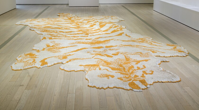 “First Class” by Xu Bing, 2011, in the exhibition “The Allure of Matter: Material Art From China” at LACMA