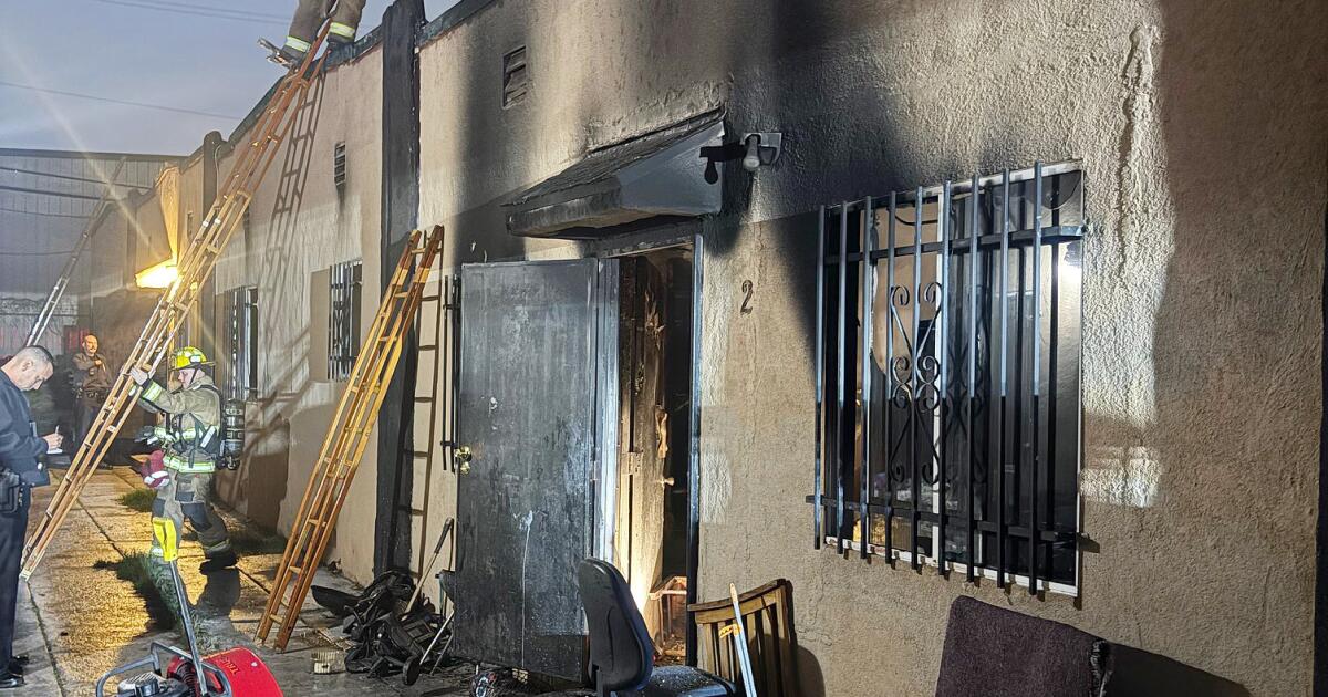 Woman found dead inside burning L.A. bungalow