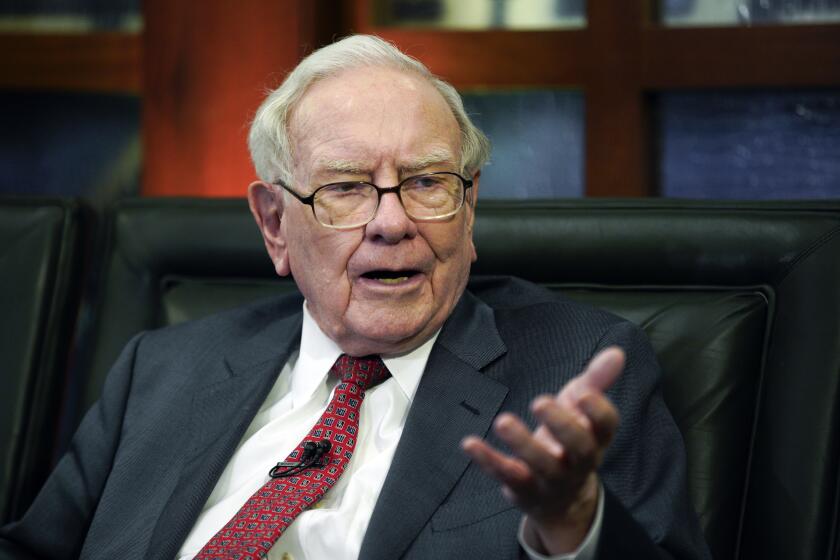 FILE - Berkshire Hathaway Chairman and CEO Warren Buffett speaks during an interview in Omaha, Neb., May 7, 2018. Buffett's Berkshire Hathaway revealed a $6.7 billion investment in fellow insurer Chubb on Wednesday, May 15, 2024. (AP Photo/Nati Harnik, File)