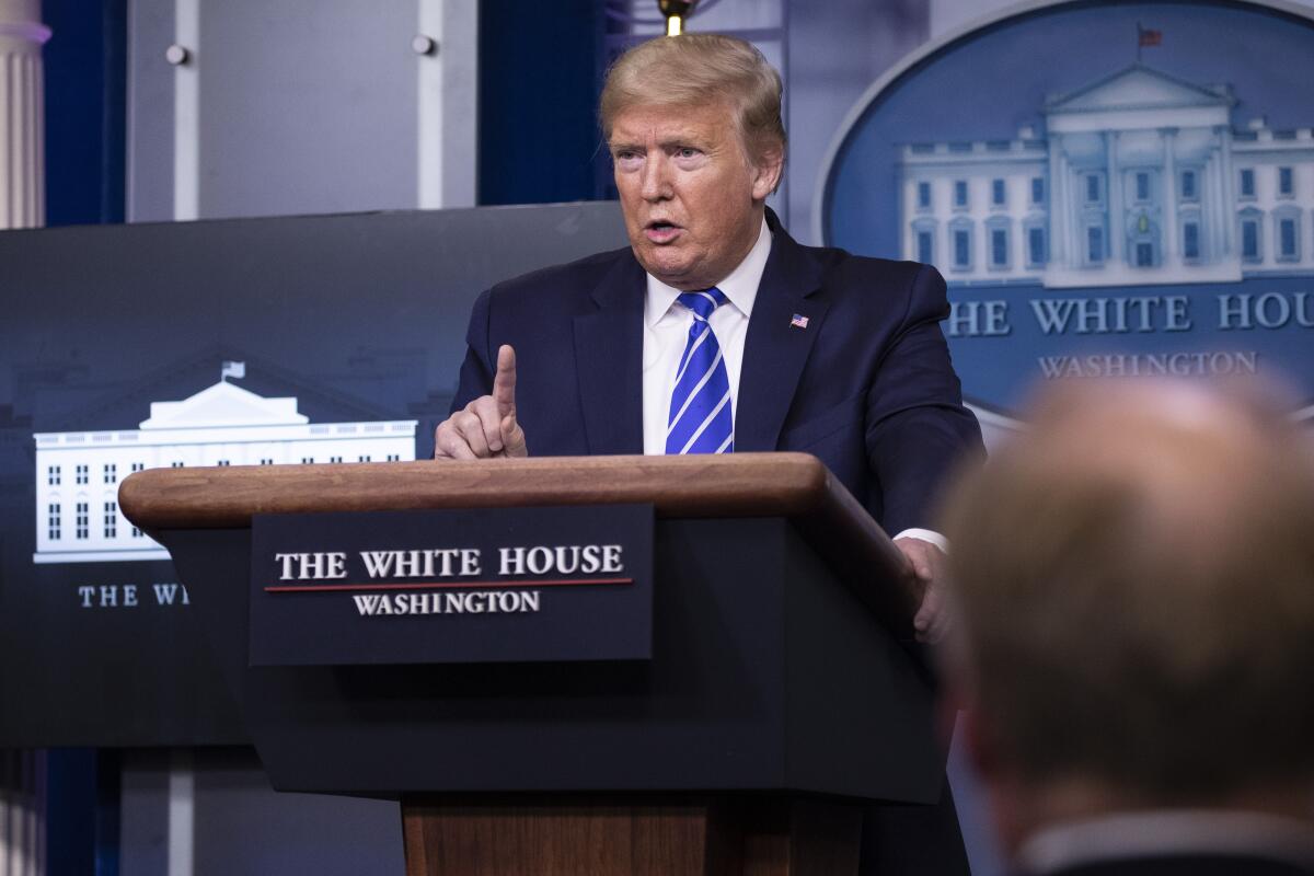 President Trump and the coronavirus crisis.
