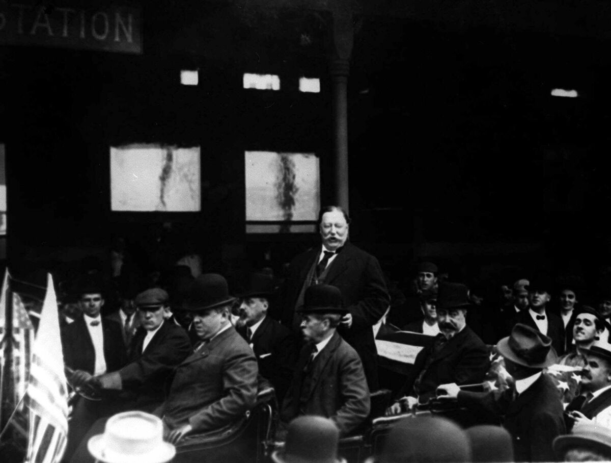 William Howard Taft campaigns in Trenton, N.J., in 1912.
