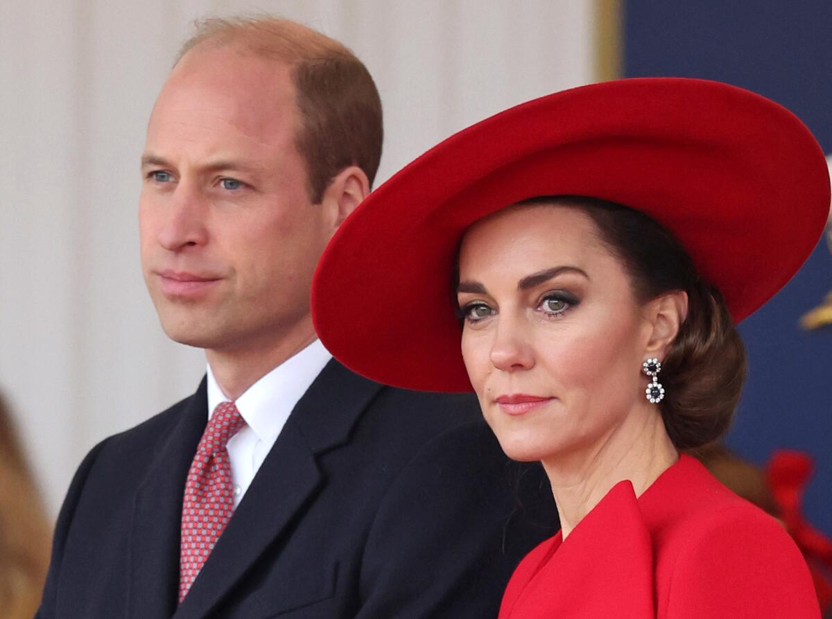 Britain's Prince William and Kate, Princess of Wales, in November