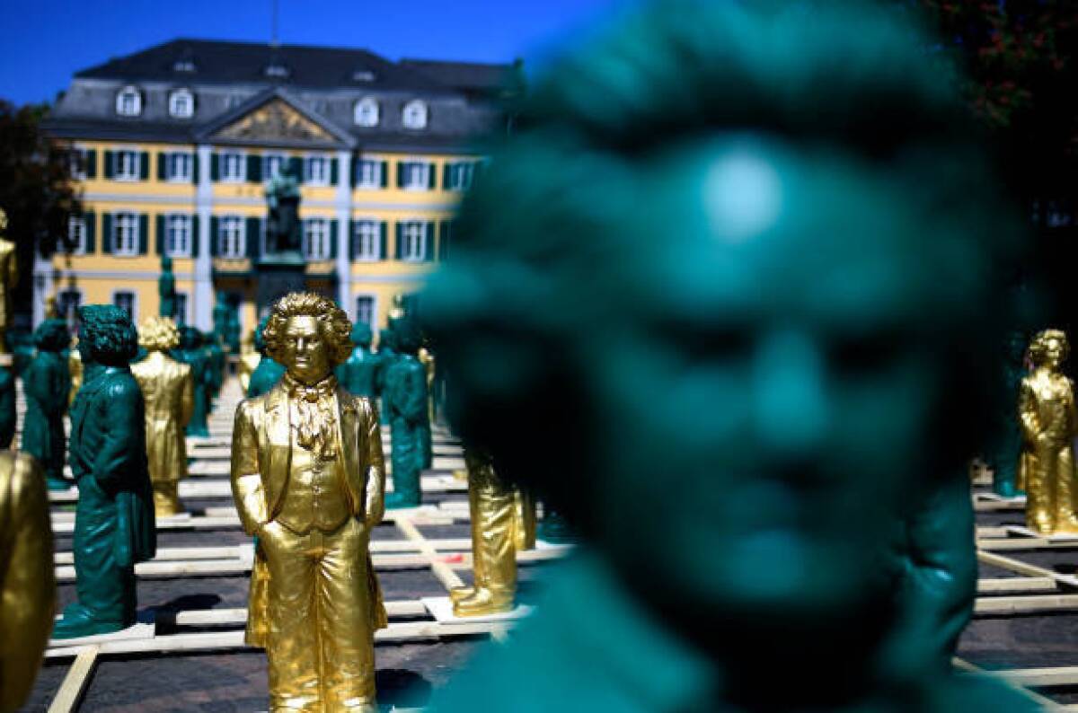 Sculptures of Ludwig van Beethoven in Bonn, Germany.
