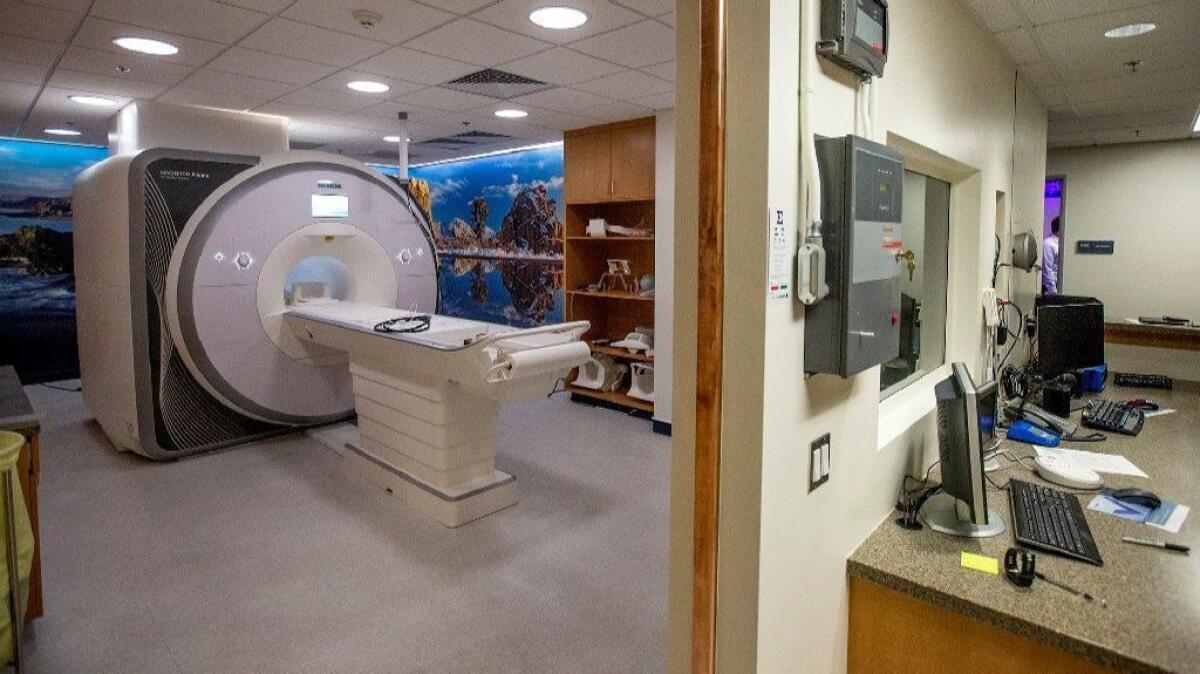 The $3-million Siemens Prisma 3T MRI (magnetic resonance imaging) machine is the centerpiece of UC Irvine's new FIBRE brain research facility. Its public debut is Oct. 2.