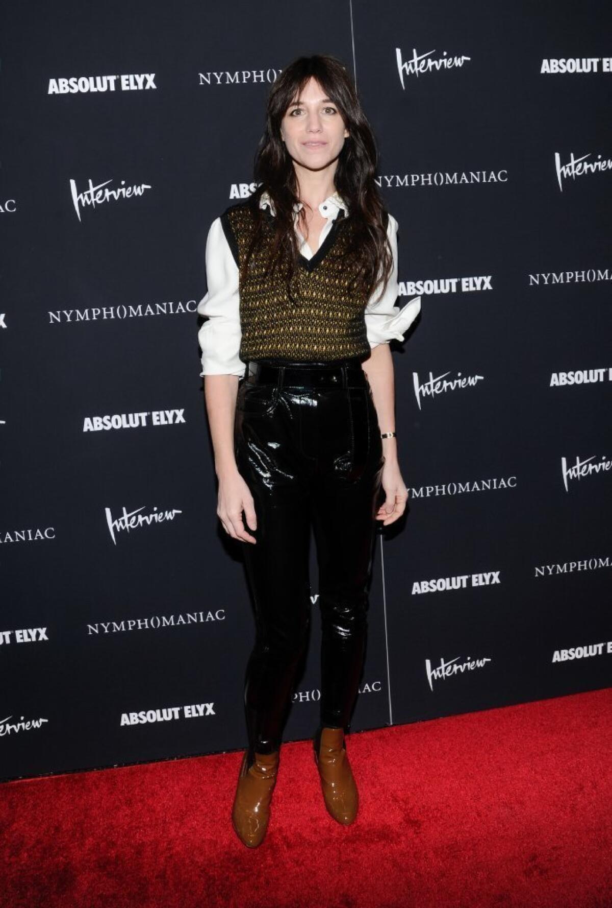 Actress Charlotte Gainsbourg attends the premiere of her movie "Nymphomaniac: Volume I" at New York's Museum of Modern Art on Thursday.