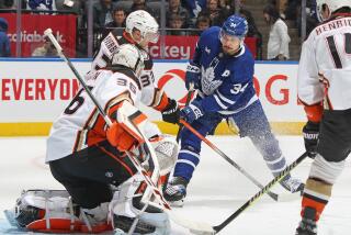 TORONTO, CANADA - FEBRUARY 17: Auston Matthews #34 of the Toronto Maple Leafs scores.
