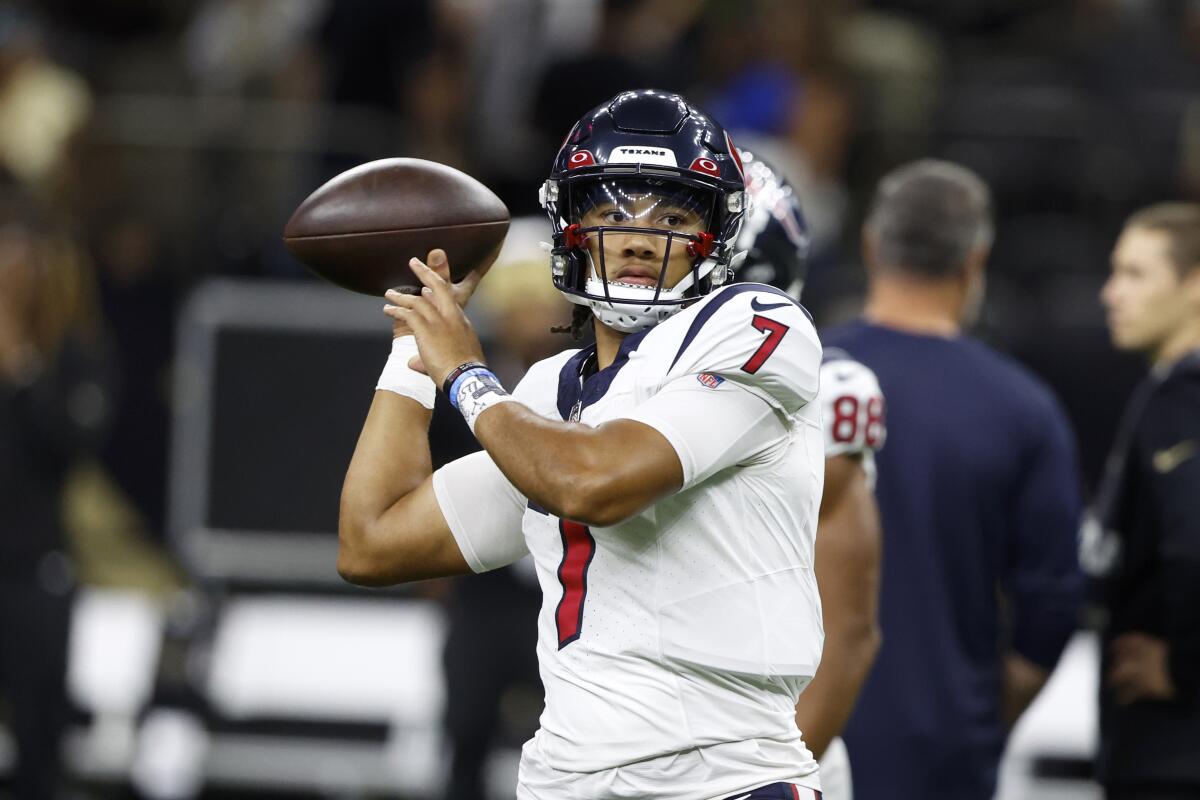 Texans' Stroud undaunted by impending NFL debut on the road at