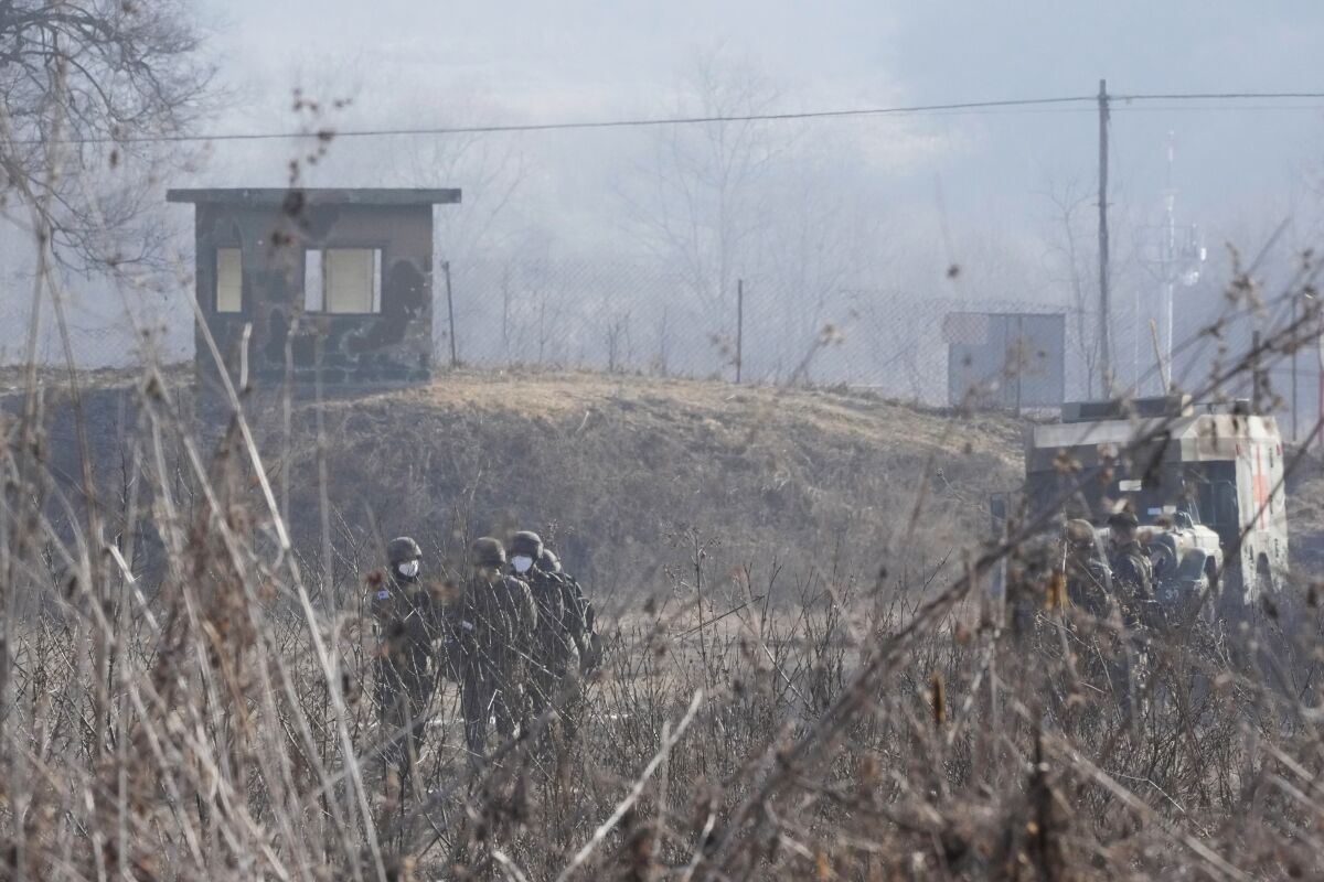 South Korean soldiers near the border with North Korea