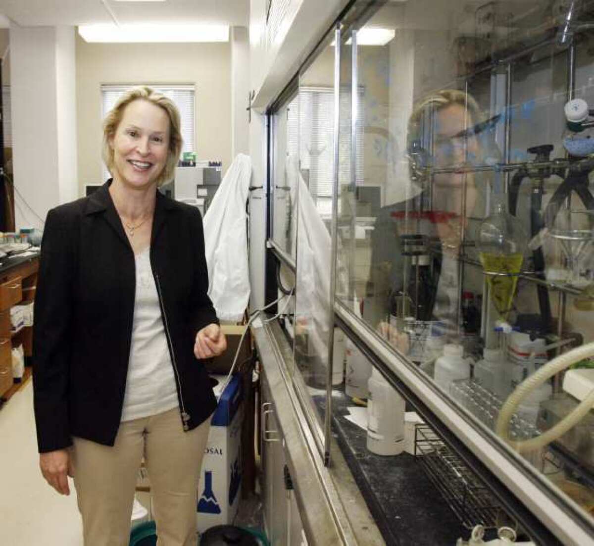 Frances Arnold, a researcher and professor of chemical engineering and biochemistry at Caltech in Pasadena, in one of the chemistry labs last year. Arnold has won a National Medal of Technology and Innovation.