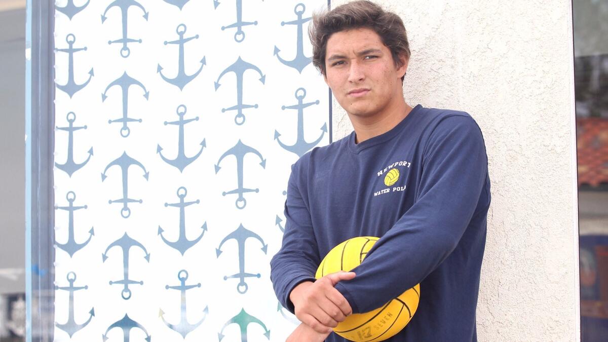 Newport Harbor High sophomore boys' water polo player Makoto Kenney is Daily Pilot Male Athlete of the Week. Kenney helped the Sailors beat Huntington Beach in overtime last week for the Sunset League title.