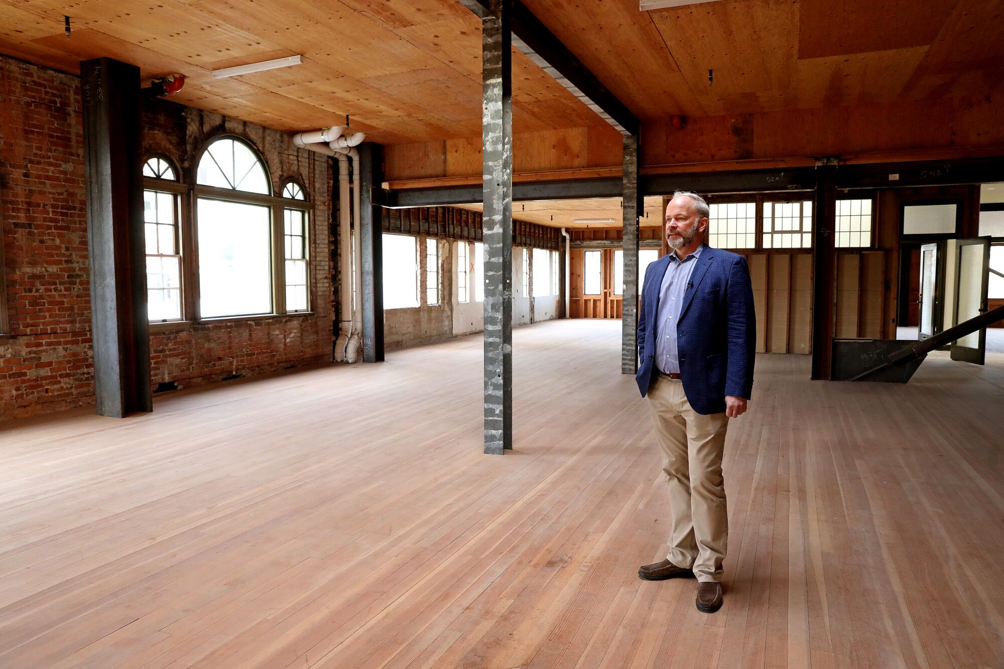 Todd Zapolski stands in the Gordon Building, in downtown Napa.