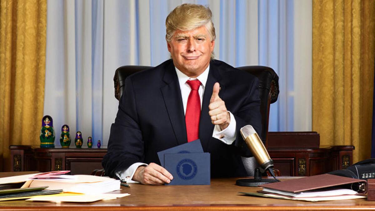 Anthony Atamanuik as President Trump on Comedy Central's upcoming "The President Show."