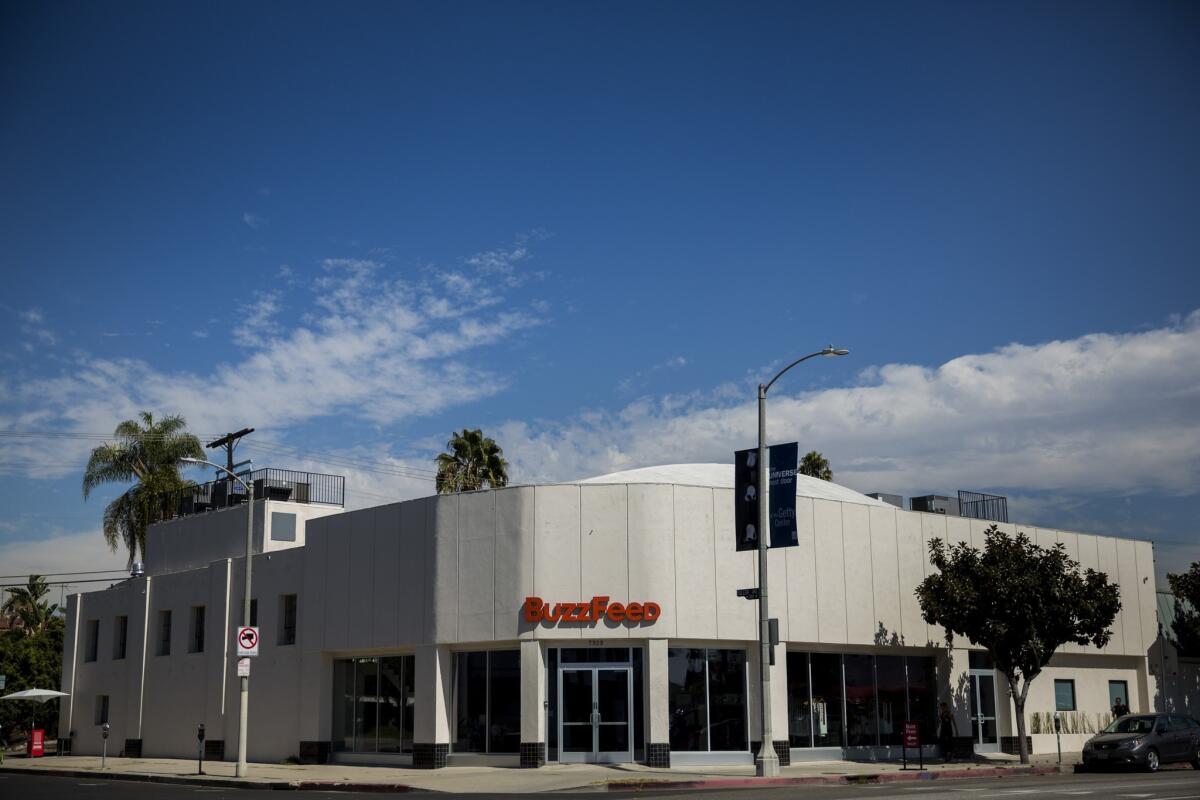 Buzzfeed's Los Angeles headquarters on Beverly Boulevard on Oct. 7, 2013.