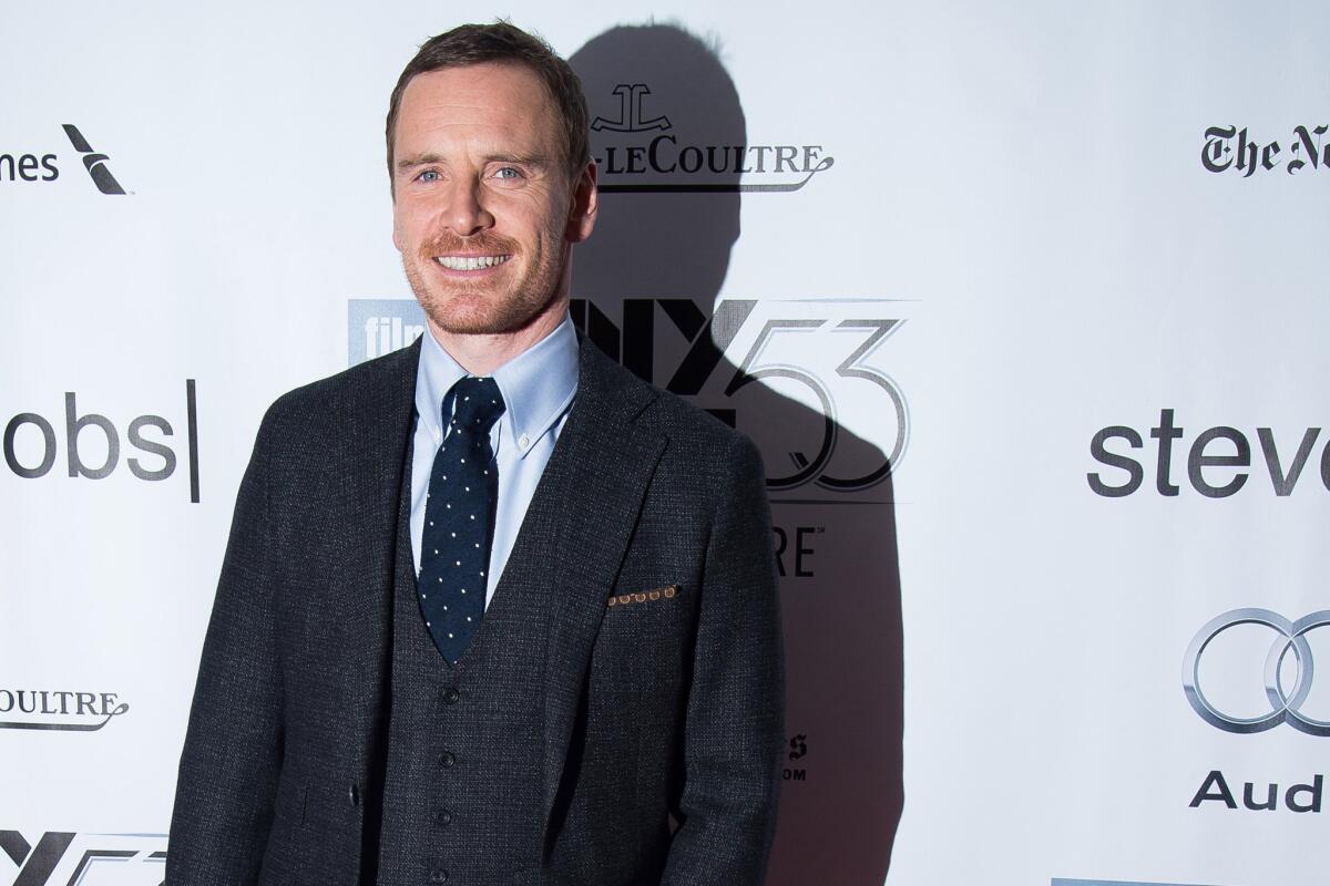 Michael Fassbender attends the New York Film Festival gala presentation of "Steve Jobs" at Alice Tully Hall in New York.