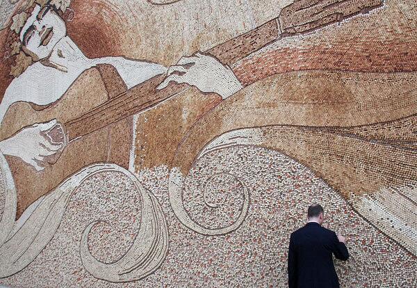 World's largest mosiac of corks