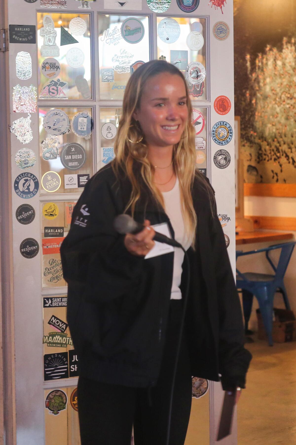 Makena Burke of UCSD received the first college surf scholarship recognized by the National Scholastic Surfing Association.