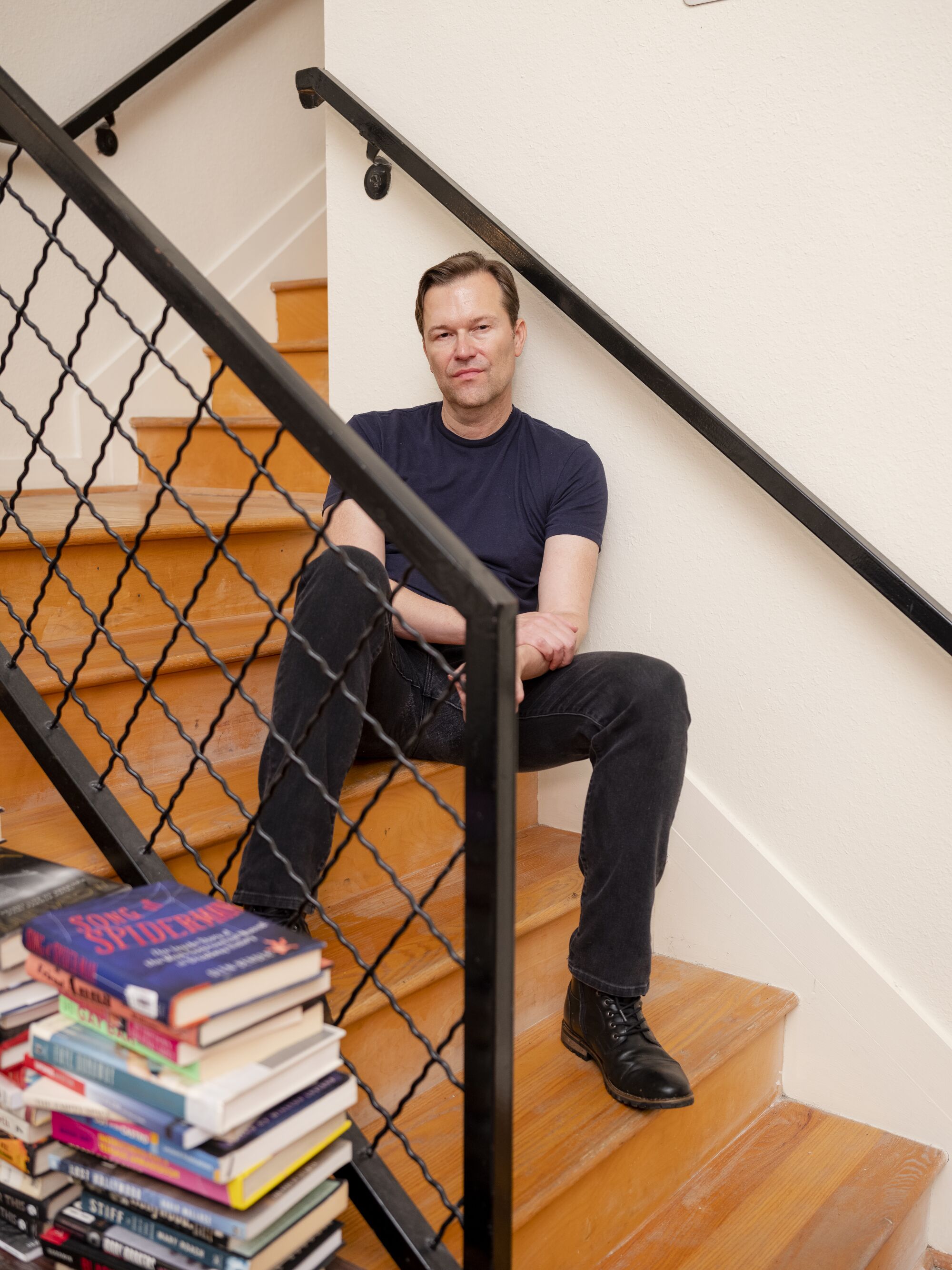 Feature film casting director Chad Darnell at his home in Atlanta on April 14, 2023.