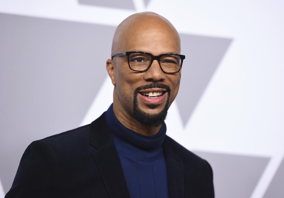 FILE - Rapper and actor Common arrives at the 90th Academy Awards Nominees Luncheon in Beverly Hills, Calif., on Feb. 5, 2018. Common will make his Broadway debut in Stephen Adly Guirgis’ Pulitzer Prize-winning play, “Between Riverside and Crazy.” Previews begin Nov. 30 and it will officially open on Dec. 19 at Second Stage’s Hayes Theater. (Photo by Jordan Strauss/Invision/AP, File)