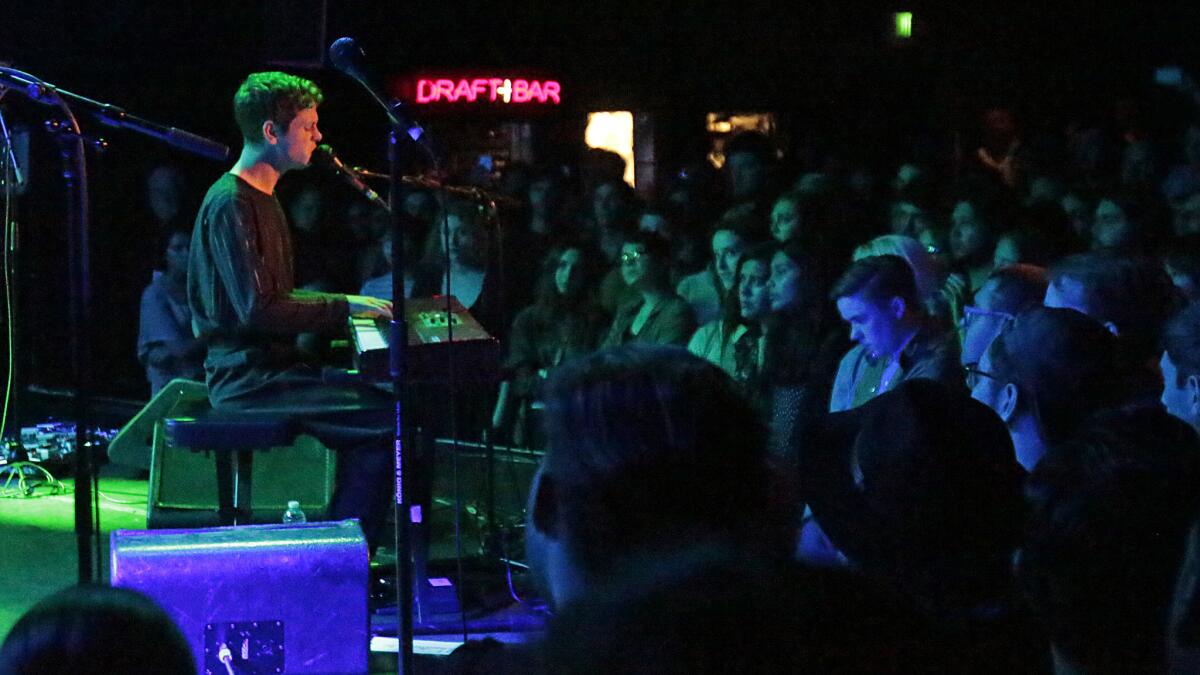 Perfume Genius performs at the Roxy in West Hollywood on Oct. 19, 2014.