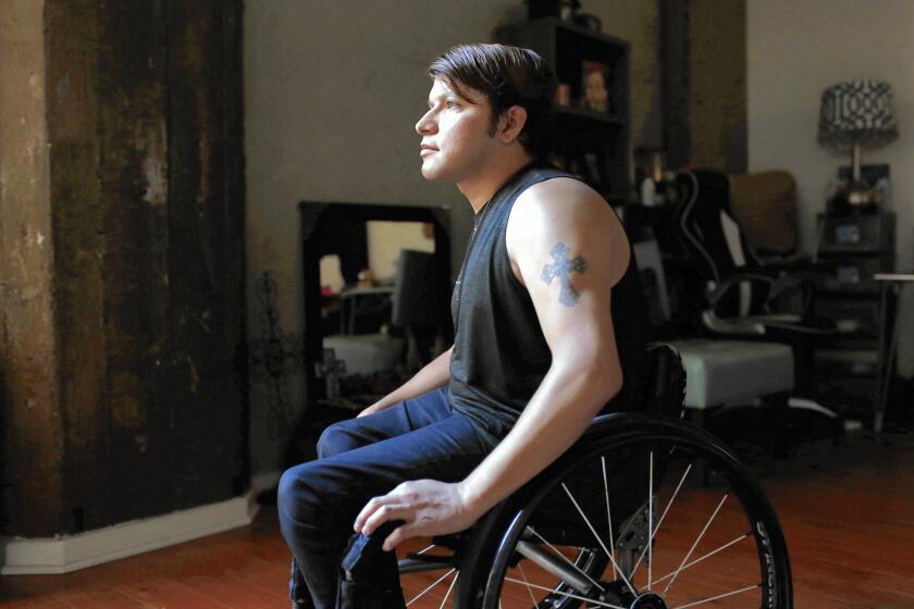Andy Arias, who uses a wheelchair, takes Uber on a regular basis but the experience is not always trouble-free.