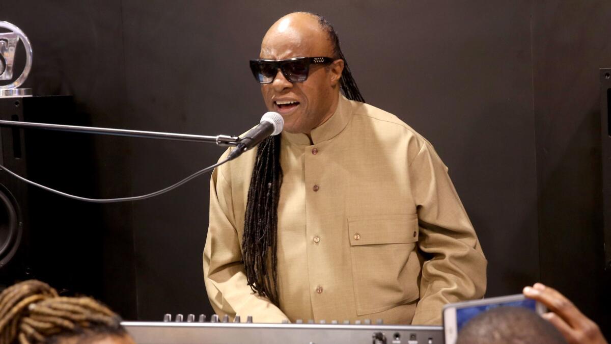 Stevie Wonder, shown performing in Anaheim in January, will be the keynote speaker at the ASCAP Expo in Los Angeles.