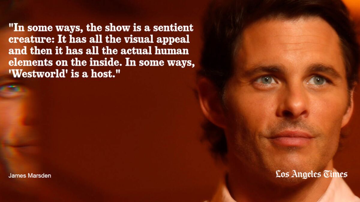 James Marsden, who plays Teddy, on the similarities between the show itself and its themes