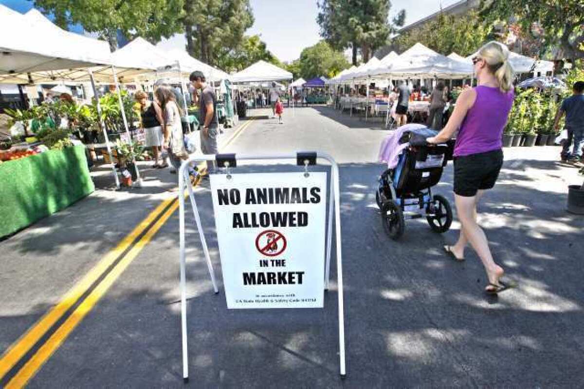 Jeff Decker, dropped by the Montrose Shopping Park Assn. several months ago, is the event organizer for the Foothill Crafts & Collectibles Outdoor Market. Above, the Montrose Harvest Market, which the association organizes.