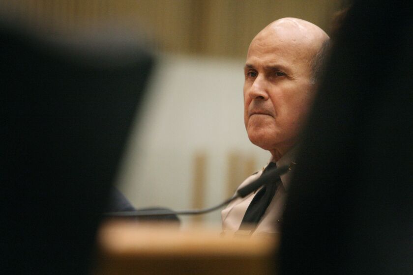 This is the first time a jury has held Los Angeles County Sheriff Lee Baca personally at fault in a deputy use-of-force case. Above, Baca in September.