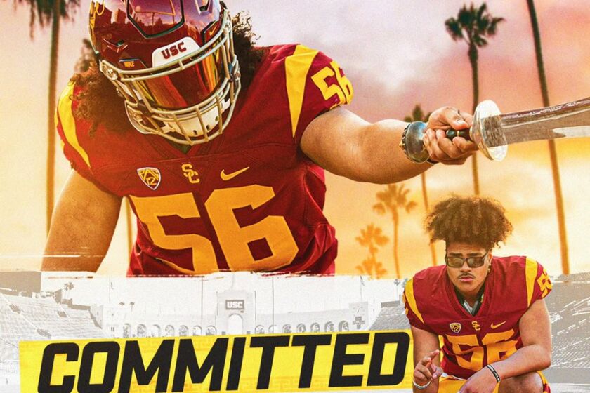 Bishop Alemany offensive tackle Saia Mapakaitolo has committed to USC.