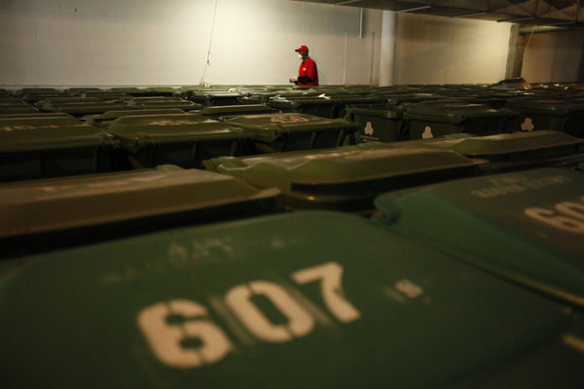 Central City East Assn. operates a warehouse in downtown L.A.'s skid row where the homeless and less fortunate can store their belongings safely.