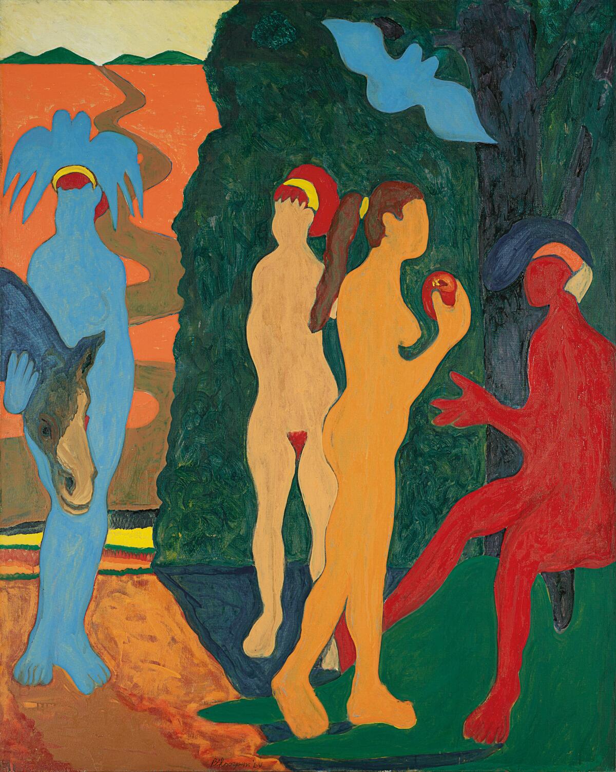 Bob Thompson, "The Judgement of Paris," 1964, oil on canvas