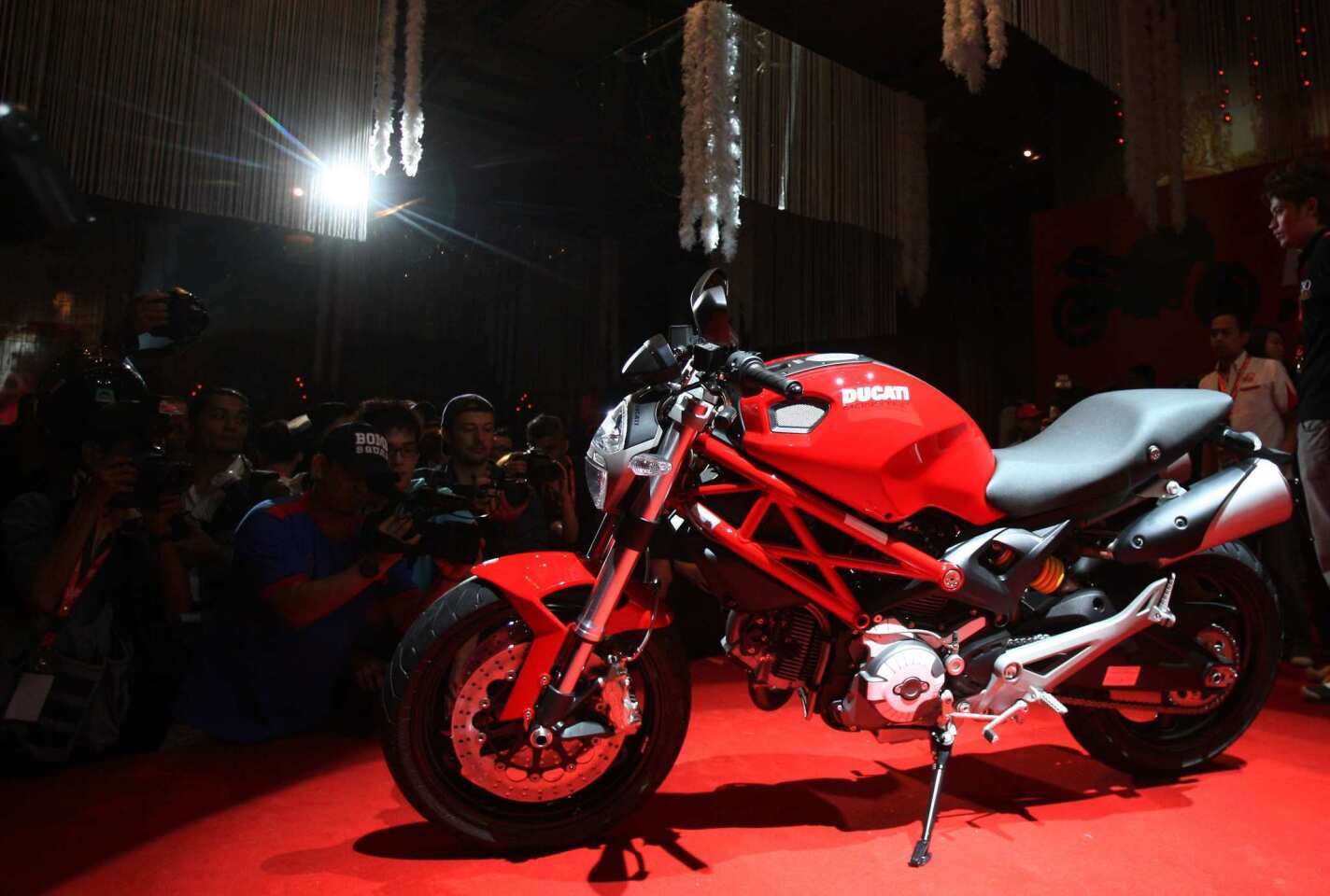 Ducati's new Monster 795 is unveiled in Kuala Lumpur, Malaysia.