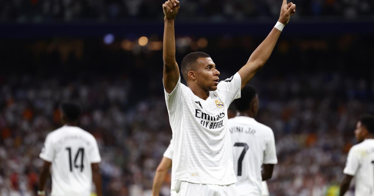 Mbappé scores his first goal with a brace as Real Madrid beat Betis in La Liga