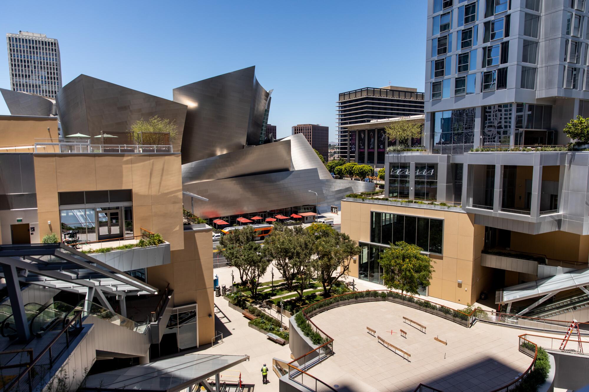View of the Grand LA, designed by Frank Gehry
