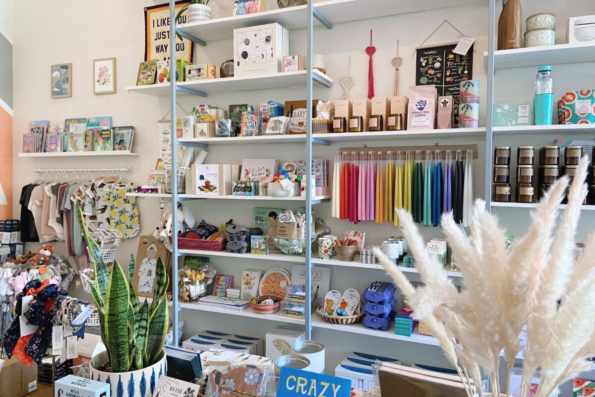 The interior of Shout and About, an urban oasis of paper, plants and gifts.