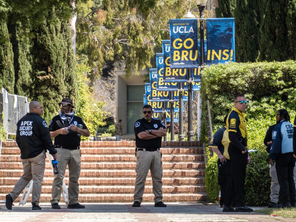 Private security guards on the UCLA campus