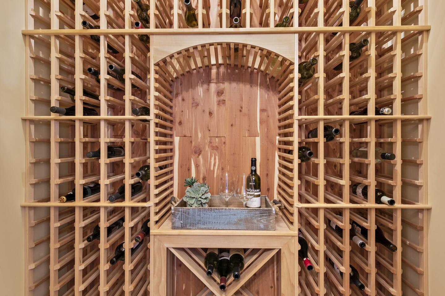 The wine storage.