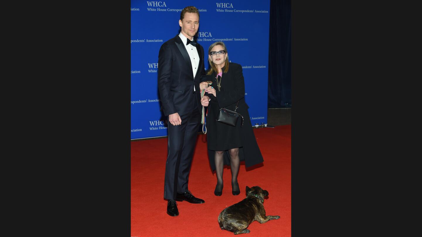 Carrie Fisher, Tom Hiddleston