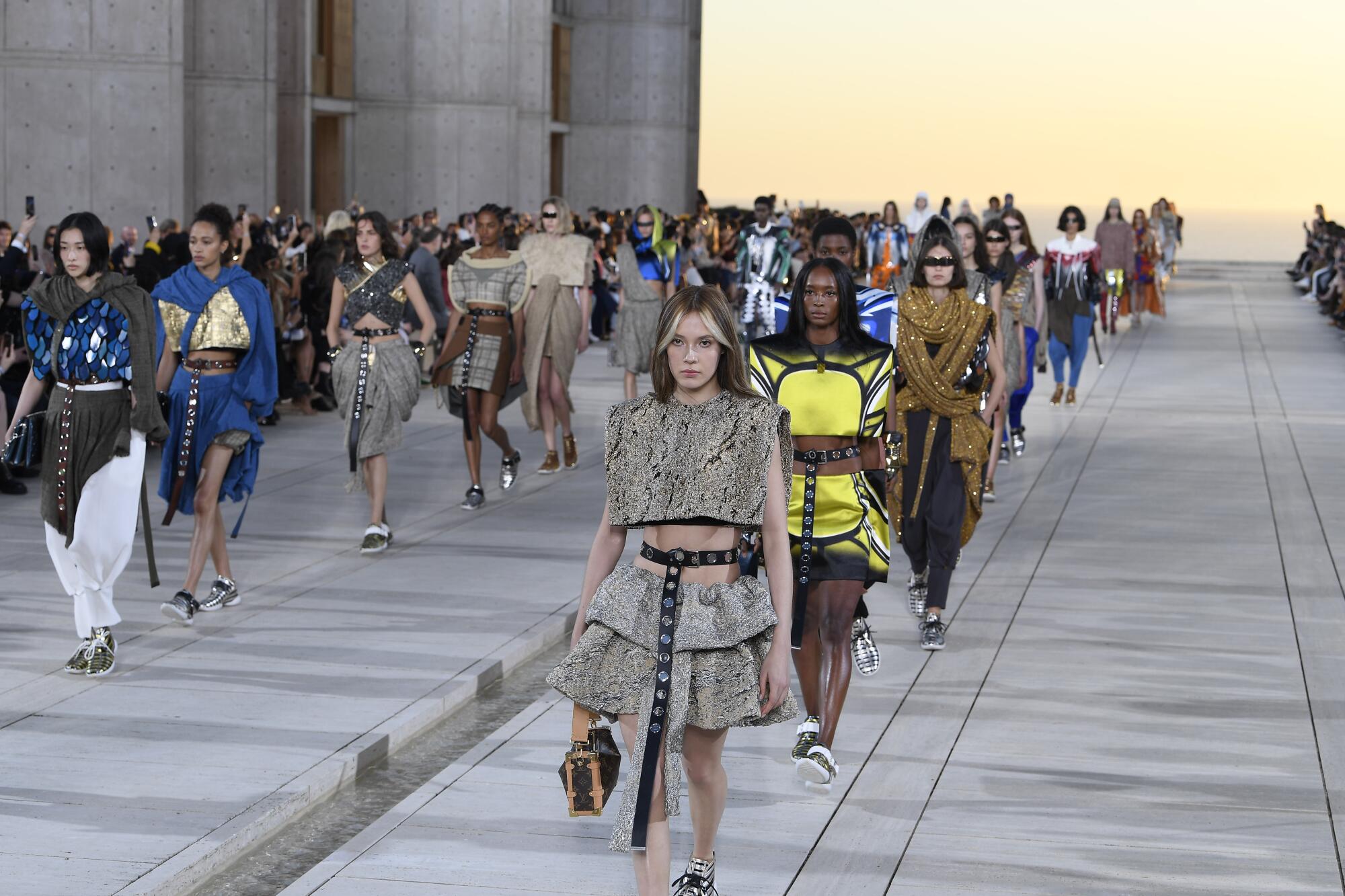 The Salk Institute served as the perfect setting for Louis Vuitton's annual Cruise show, held Thursday, May 12, 2022.
