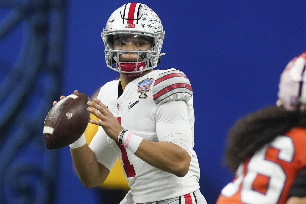 The status of Ohio State quarterback Justin Fields is one of the great mysteries of this year's NFL Draft.