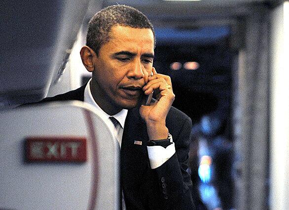 President Obama and his BlackBerry