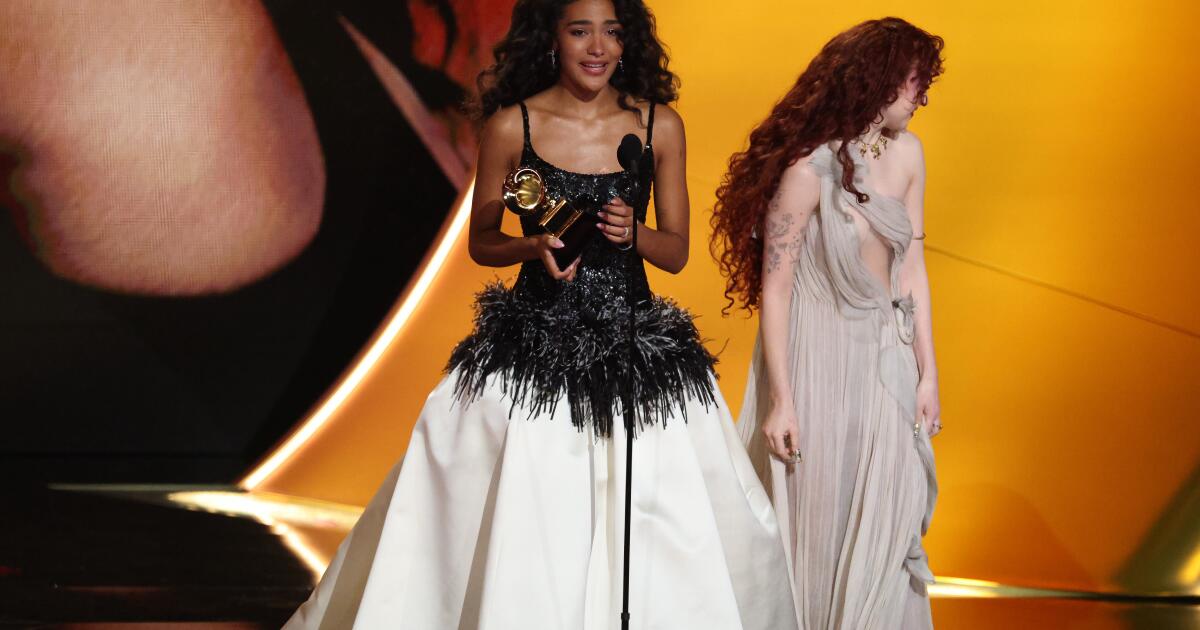 Olivia Dean wins Grammy for best new artist: 'I'm up here as a granddaughter of an immigrant'